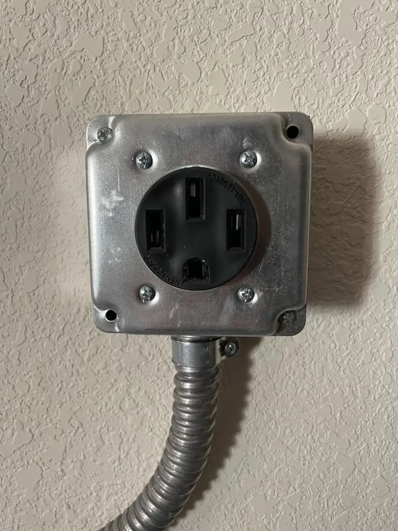 NEMA 14-50 outlet installed for Smart Home Electrical in Harvest