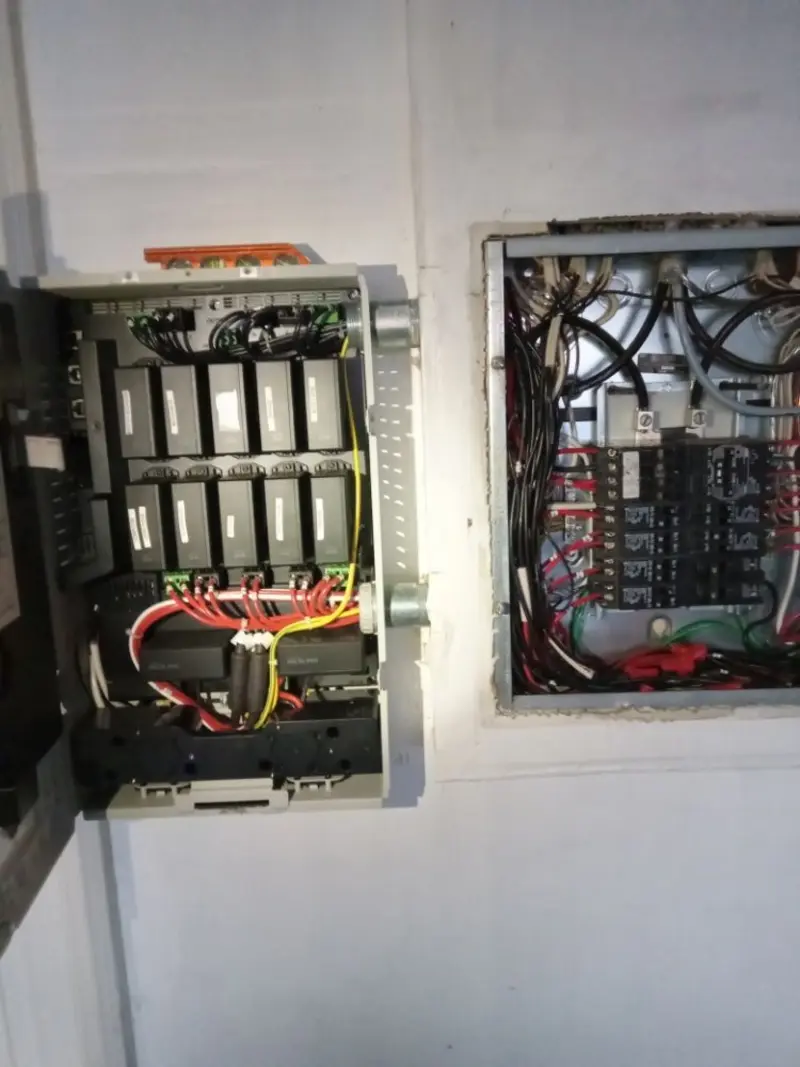 Electrical panel upgrade completed for Ring Doorbell Installation in Harvest